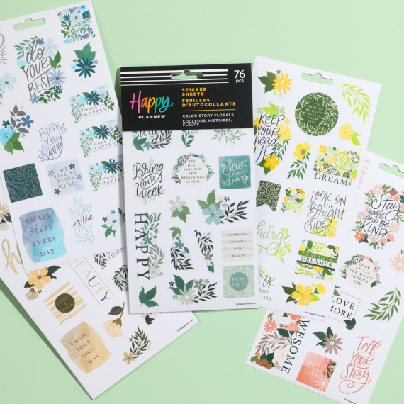 Color Story Florals - 5 Sticker Sheets